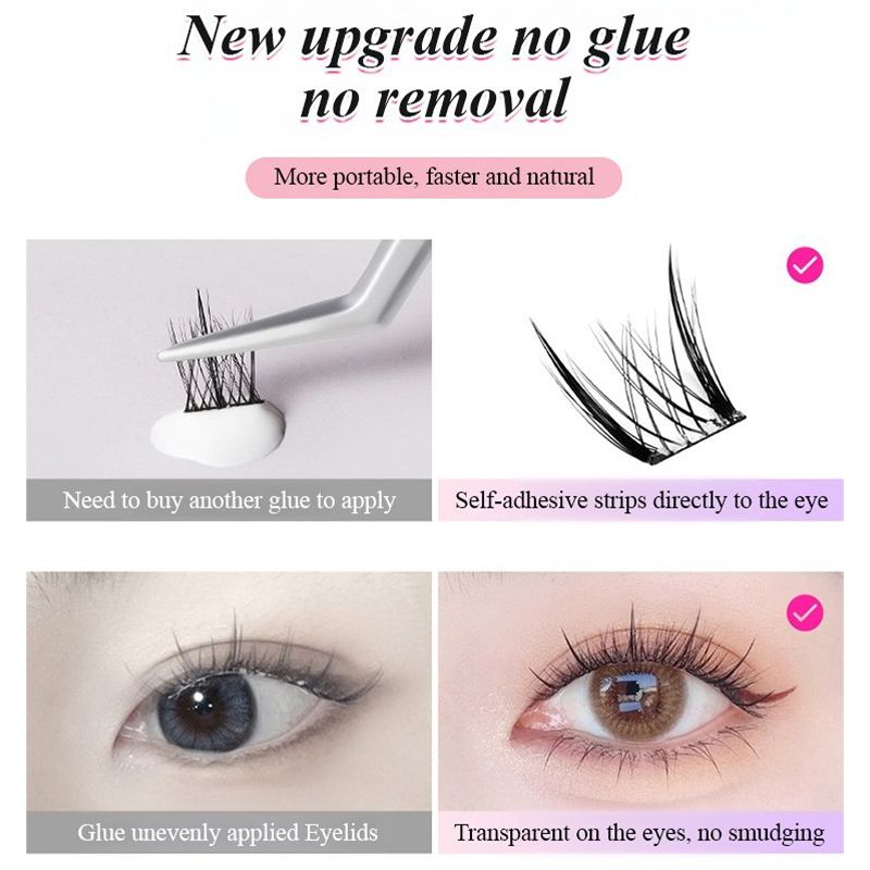 Waterproof Glue-free Realistic False Eyelashes-7